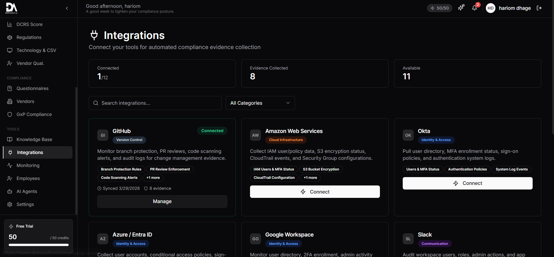 Integration catalog